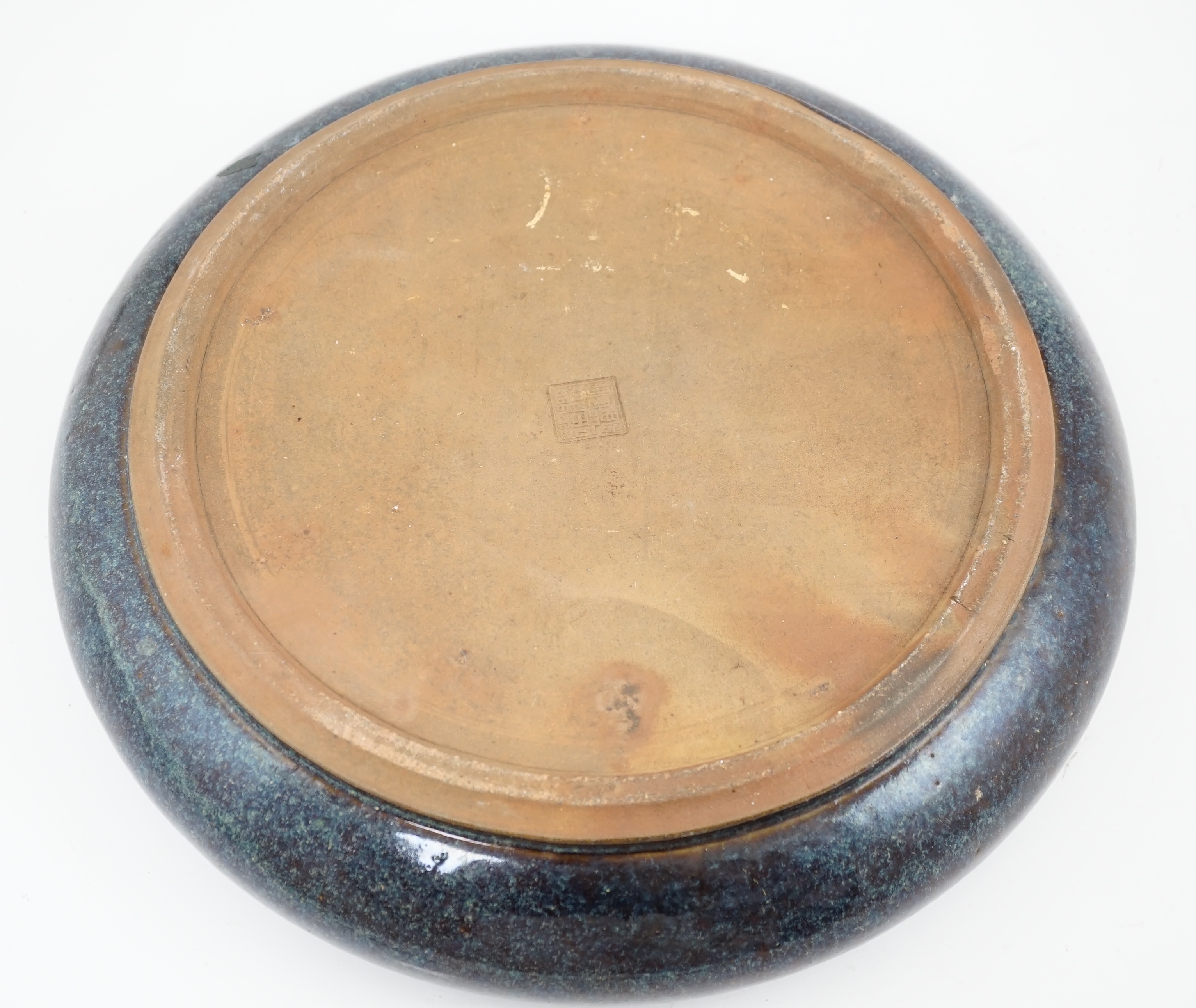 A large Shiwan Jun type lily bowl, 19th century